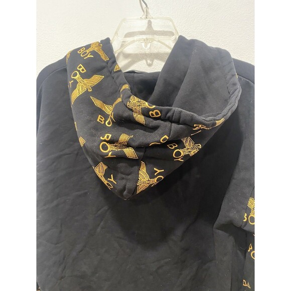 Unisex Boy London Black Gold Hoodie Pullover Hooded Full zip sweater Sz XL - Picture 6 of 9